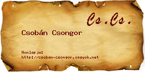 Csobán Csongor névjegykártya