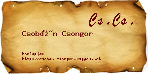 Csobán Csongor névjegykártya